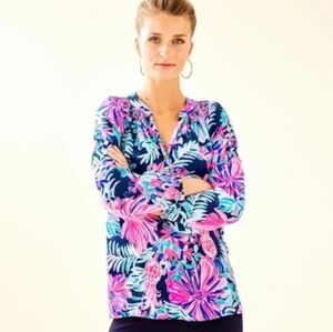 LILLY PULITZER Elsa Silk Top
